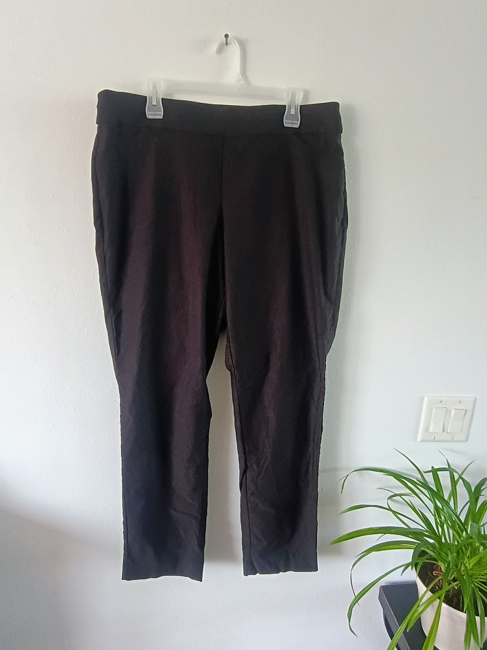 CJ Banks Signature Slimming Black Stretch Career Pants Straight Leg 18W Average